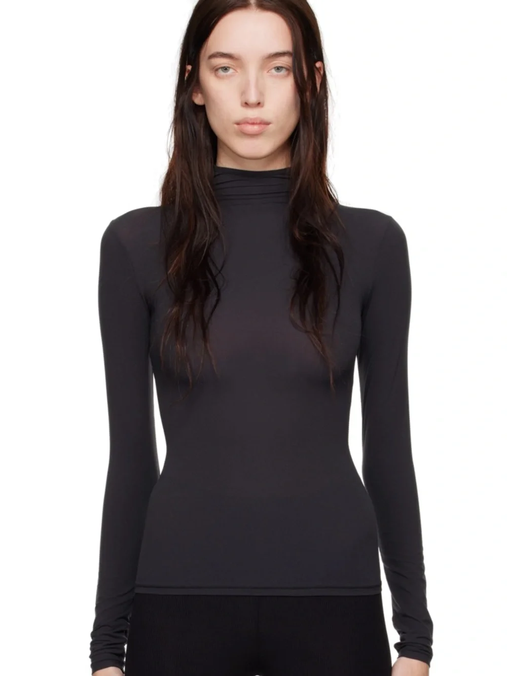 Skims Onyx Fits Everybody Turtleneck, EUC - Picture 2 of 6